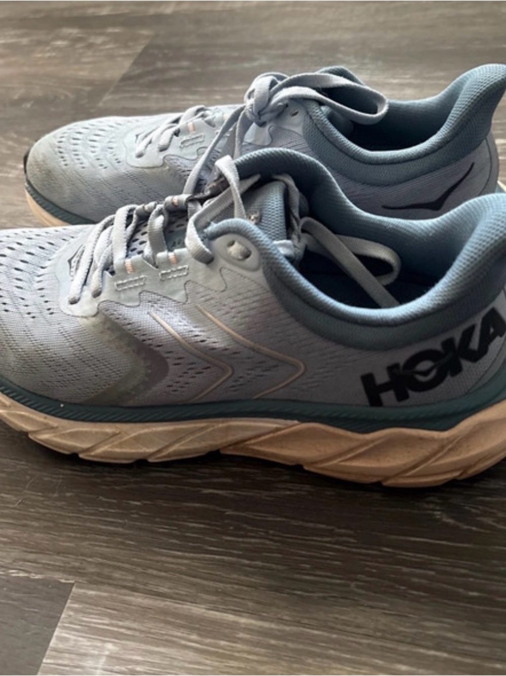 Hoka Men’s Pale Blue Mesh Running Shoes